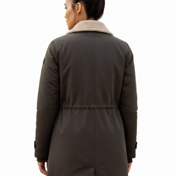 Ralph Lauren Women Green Quilted Jacket Faux Sherpa Collar (L Size) EST MCMLXVII - Picture 5 of 12